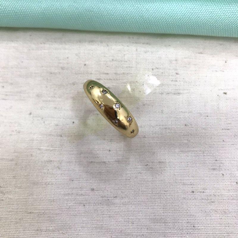 ANEL BOLD MICRO ZIRCÔNIA BANHADO A OURO