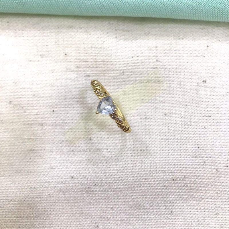 ANEL ENAMORADO EM ZIRCÔNIA BANHADO A OURO