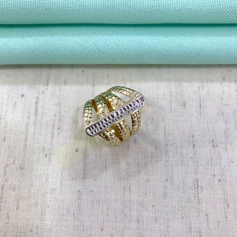 ANEL MAX TEXTURIZADO BANHADO A OURO