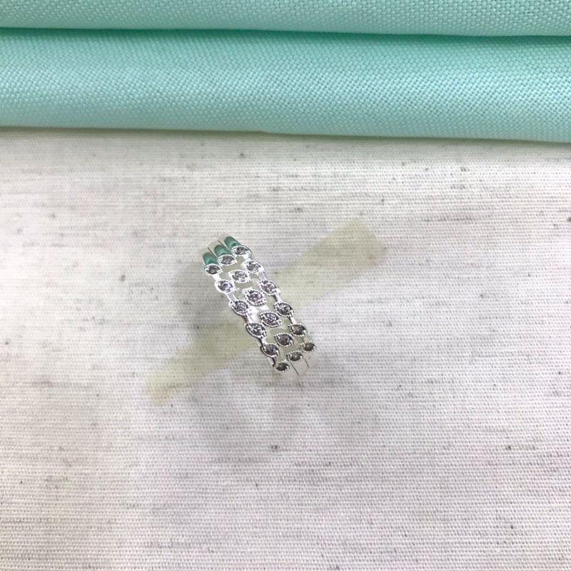 ANEL TRIPLO ZIRCÔNIA BANHADO A PRATA