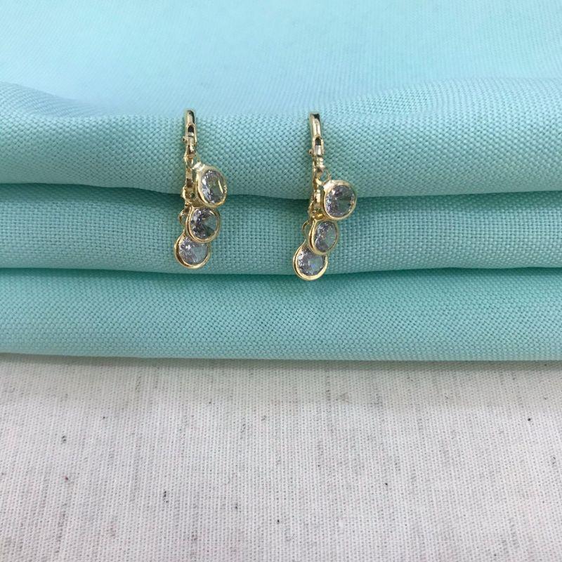 ARGOLINHA ZIRCÔNIA BANHADO A OURO