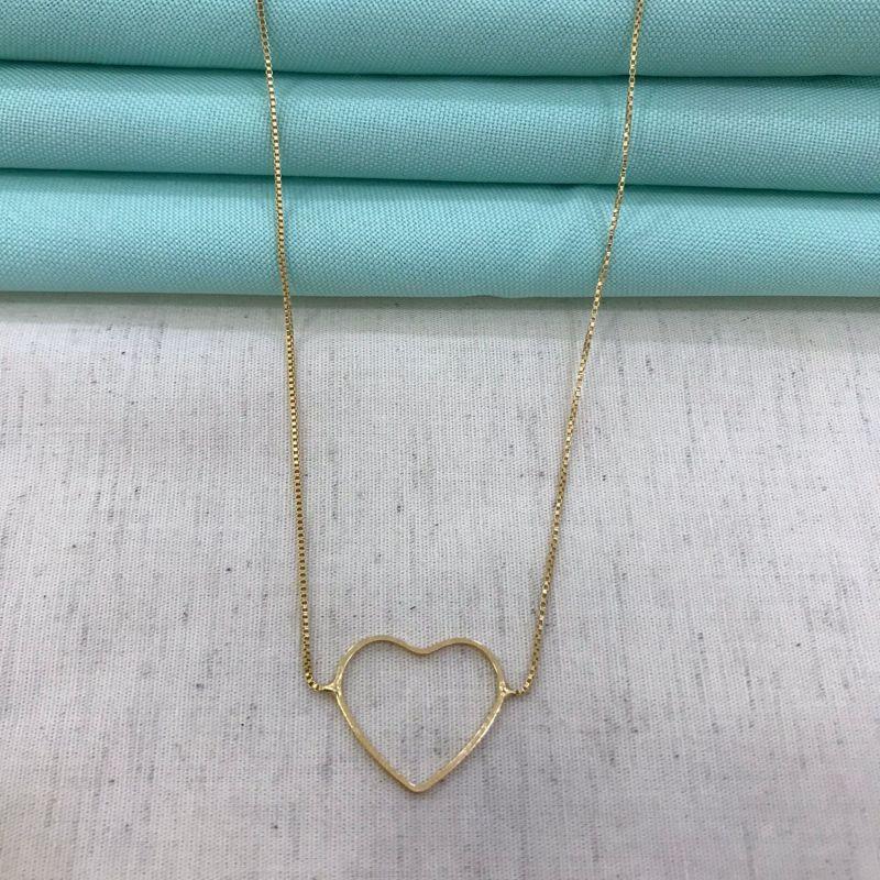 CHOKER CORAÇÃO BANHADO A OURO