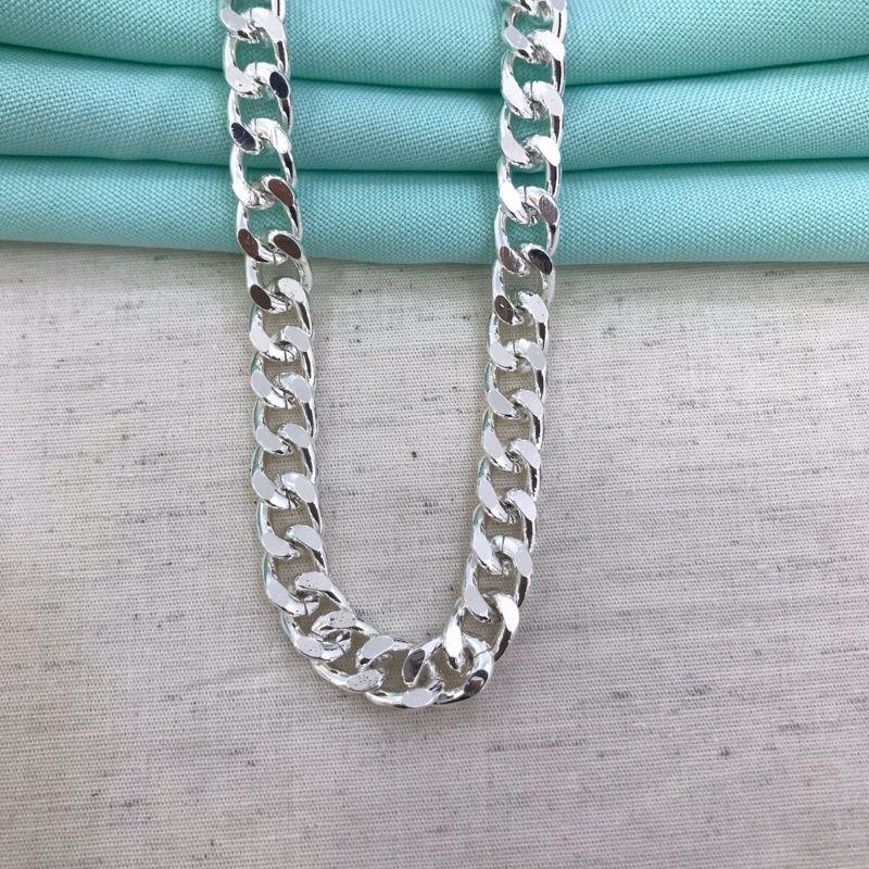 CHOKER GRUMET BANHADO A PRATA