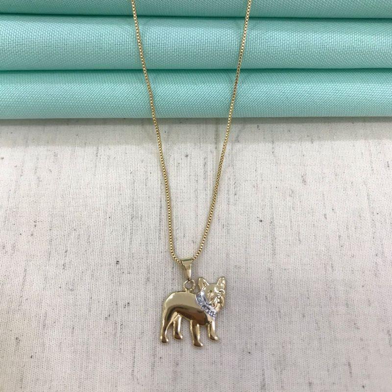 COLAR PETLOVE BANHADO A OURO