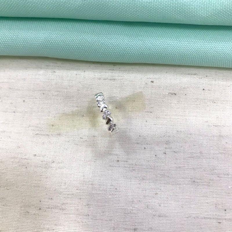 FALANGE CORAÇÃO ZIRCÔNIA BANHADO A PRATA