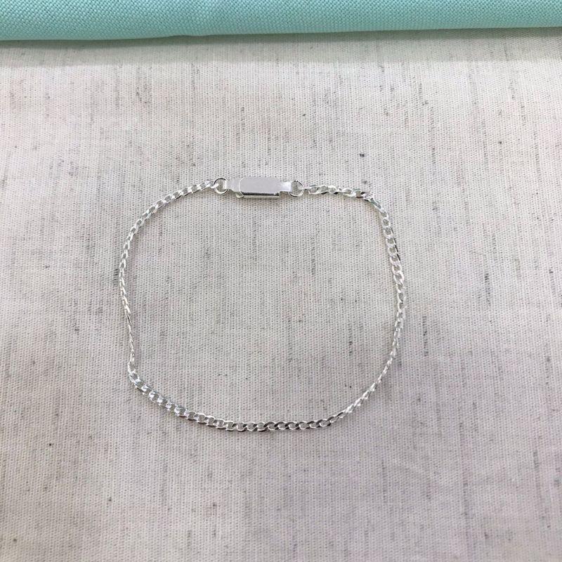 PULSEIRA GRUMET INFANTIL MASC BANHADO A PRATA