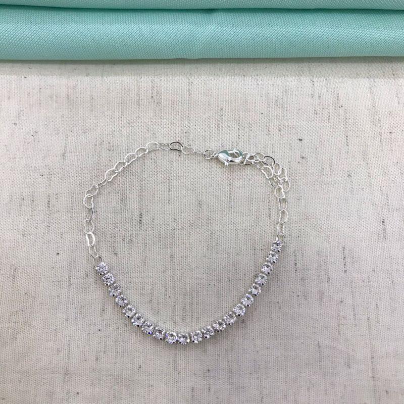 PULSEIRA RIVIERA CORAÇÃO BANHADO A PRATA