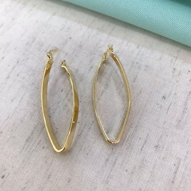 ARGOLA OVAL SLIM BNHADO A OURO