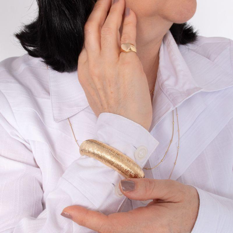 BRACELETE TEXTURIZADO BANHADO A OURO