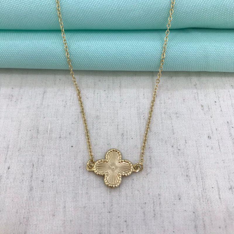 CHOKER TREVO BANHADO A OURO