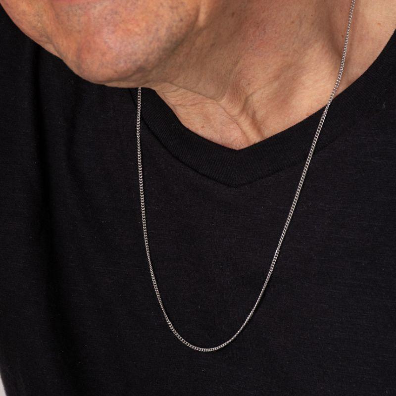 CORRENTE GRUMET MACULINO AÇO INOXIDÁVEL PRATA