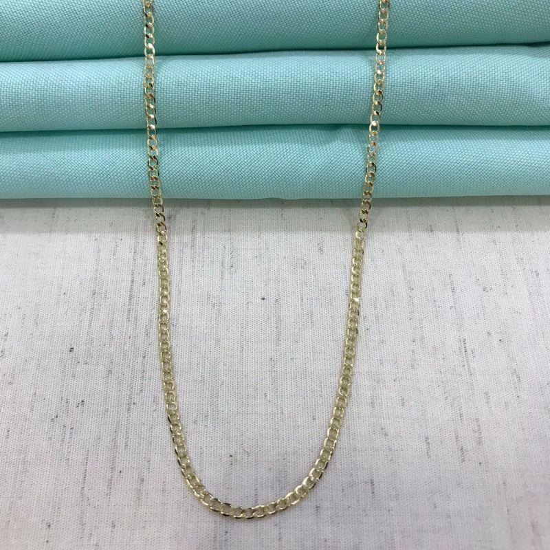 CORRENTE GRUMET MASCULINO BANHADO A OURO