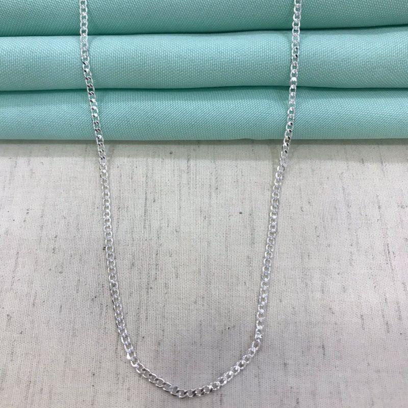 CORRENTE GRUMET MASCULINO BANHADO A PRATA