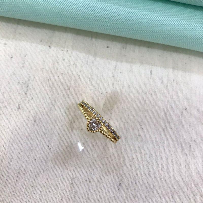 ANEL DUPLO CORAÇÃO BANHADO A OURO