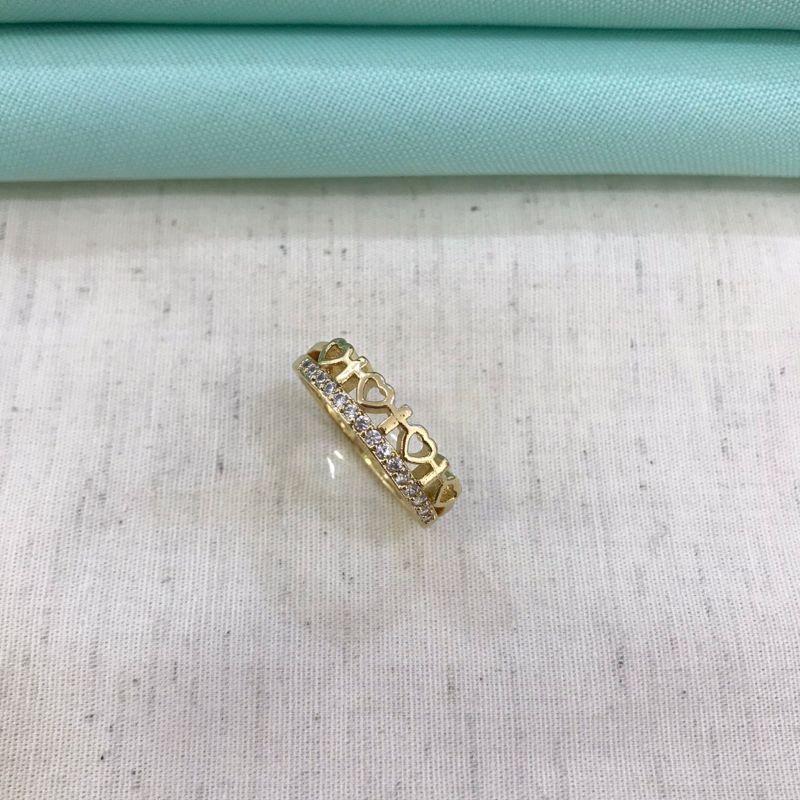 ANEL DUPLO CORAÇÃO BANHADO A OURO