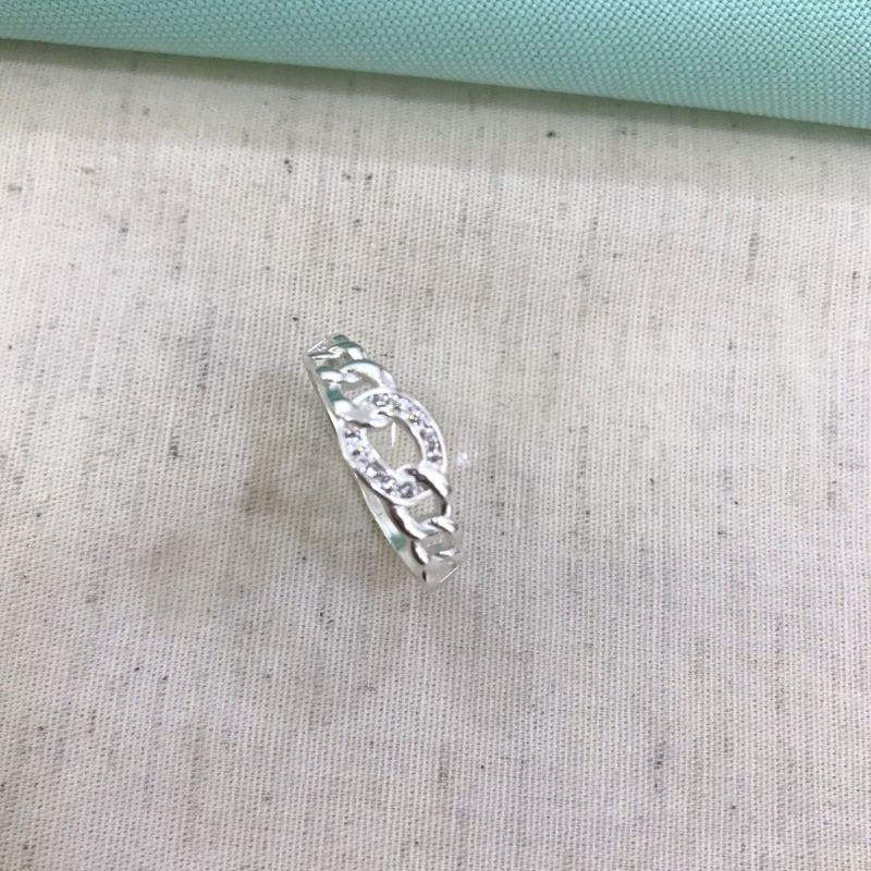 ANEL ELOS ZIRCÔNIA BANHADO A PRATA