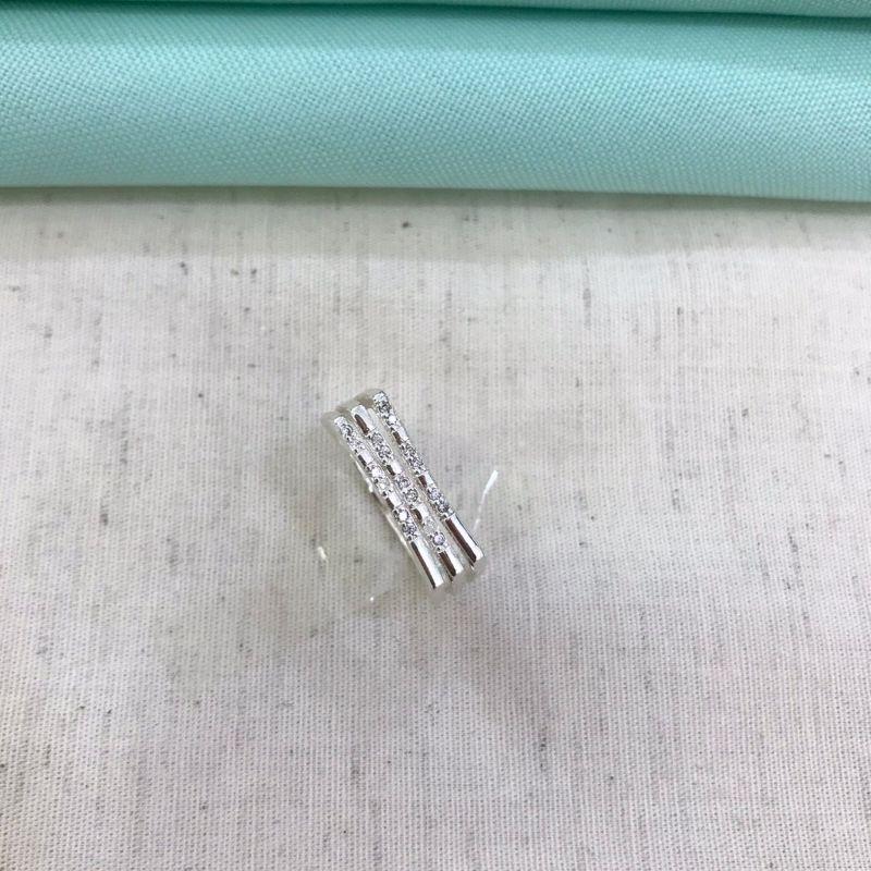 ANEL TRIPLO QUADRADO BANHADO A PRATA