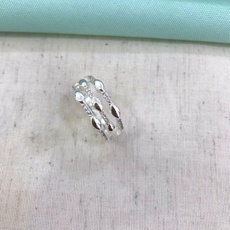 ANEL TRIPLO ZIRCÔNIA BANHADO A PRATA