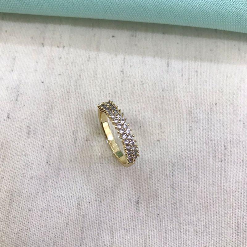 APARADOR DUPLO ZIRCÔNIA BANHADO A OURO