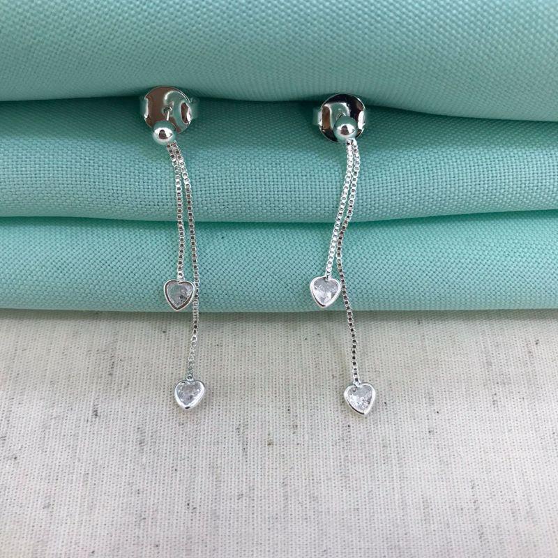 BRINCO LONGO PONTO DE LUZ BANHADO A PRATA