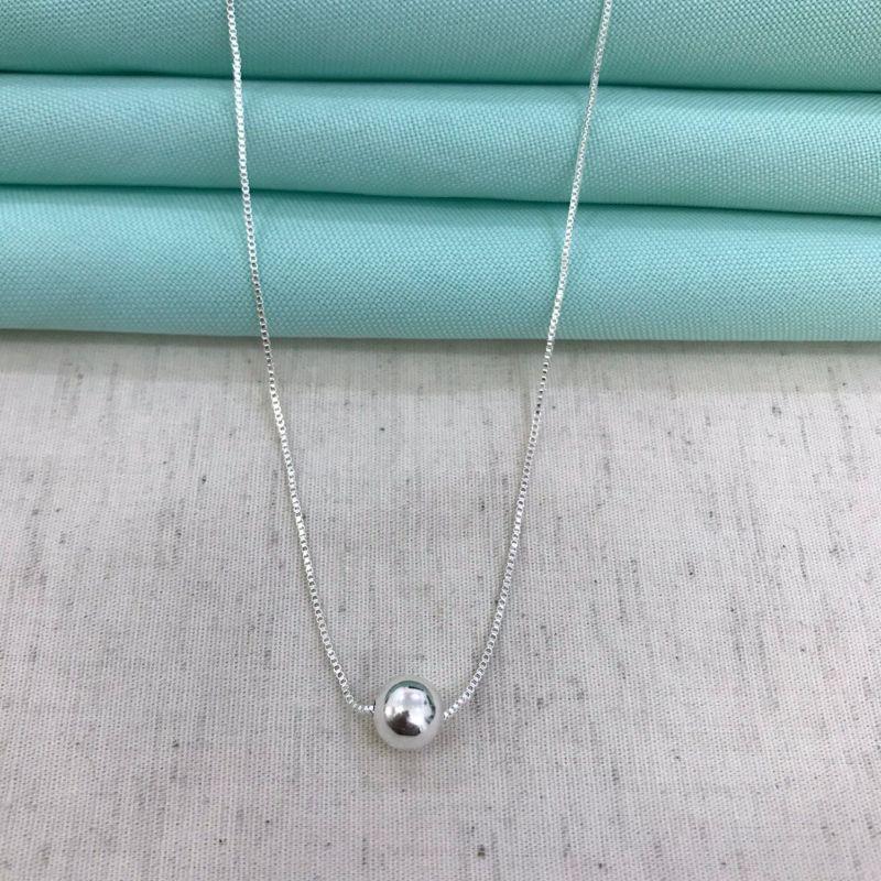 COLAR ESFERA BANHADO A PRATA