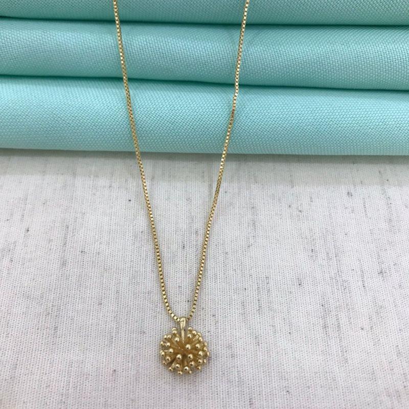 COLAR FLOCO DE NEVE BANHADO A OURO