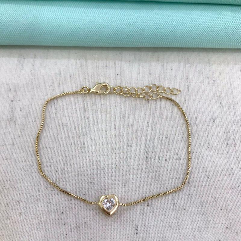 PULSEIRA CORAÇÃO GOLD BANHADO A OURO