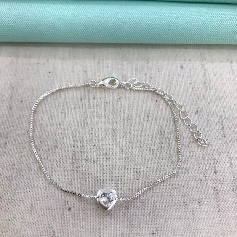 PULSEIRA CORAÇÃO GOLD BANHADO A PRATA