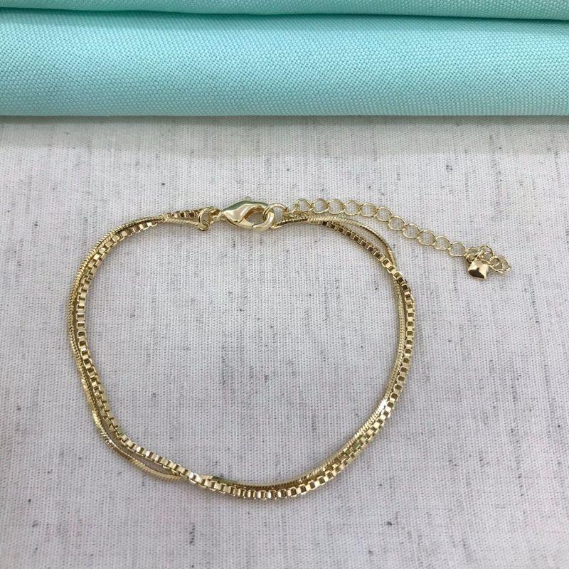 PULSEIRA DUAS EM UMA BANHADO A OURO