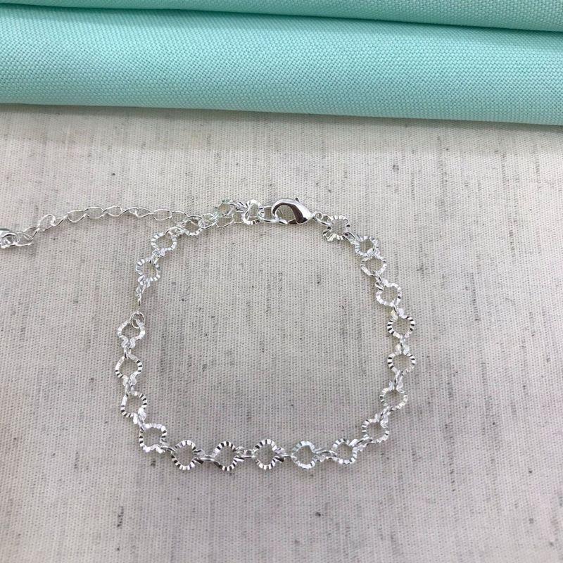 PULSEIRA ELOS TEXTURIZADOS BANHADO A PRATA