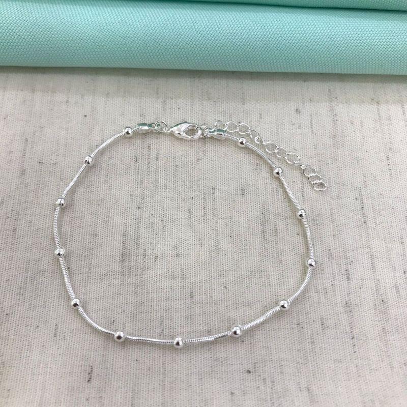 PULSEIRA ESFERA BANHADO A PRATA