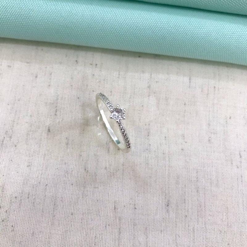 SOLITÁRIO ZIRCÔNIA BANHADO A PRATA