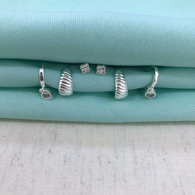 TRIO MIX ZIRCÔNIA BANHADO A PRATA