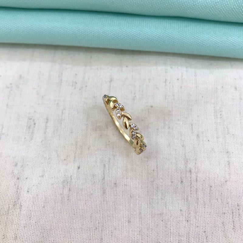 ANEL ENALTECER ZIRCÔNIA BANHADO A OURO