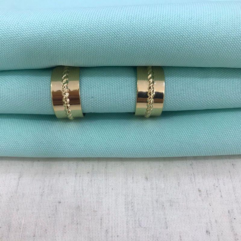 ARGOLA TRANÇADA BANHADO A OURO