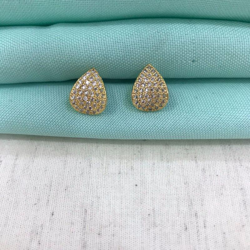 BRINCO MICRO ZIRCÔNIA ELEGANCE BANHADO A OURO