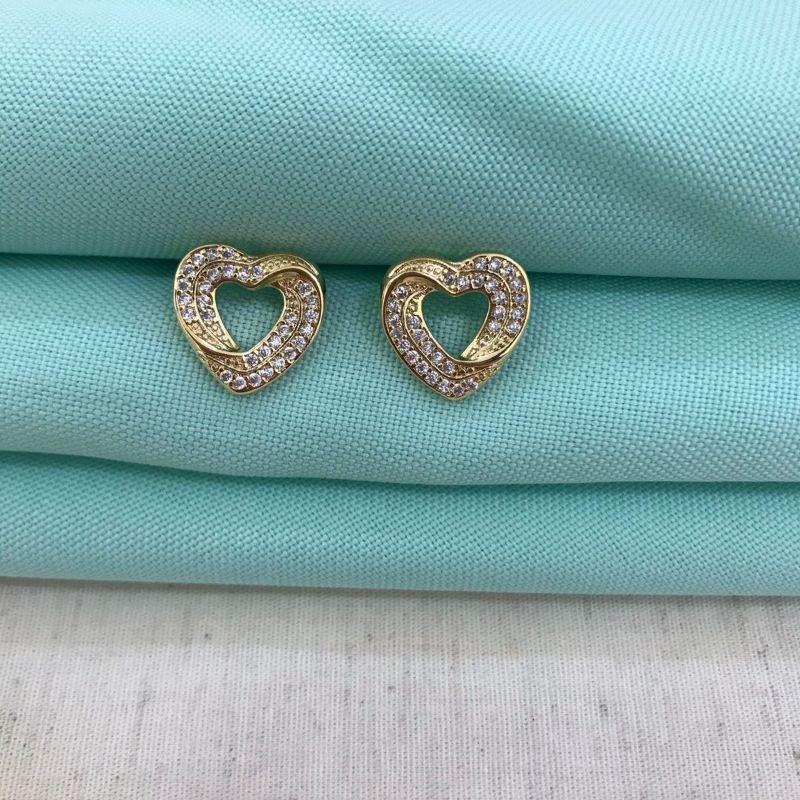 BRINCO AMORA ZIRCÔNIA BANHADO A OURO