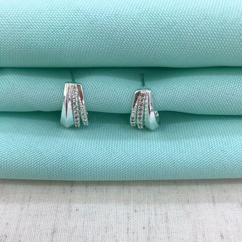 EARCUFF LUMINÁ ZIRCÔNIA BANHADO A PRATA