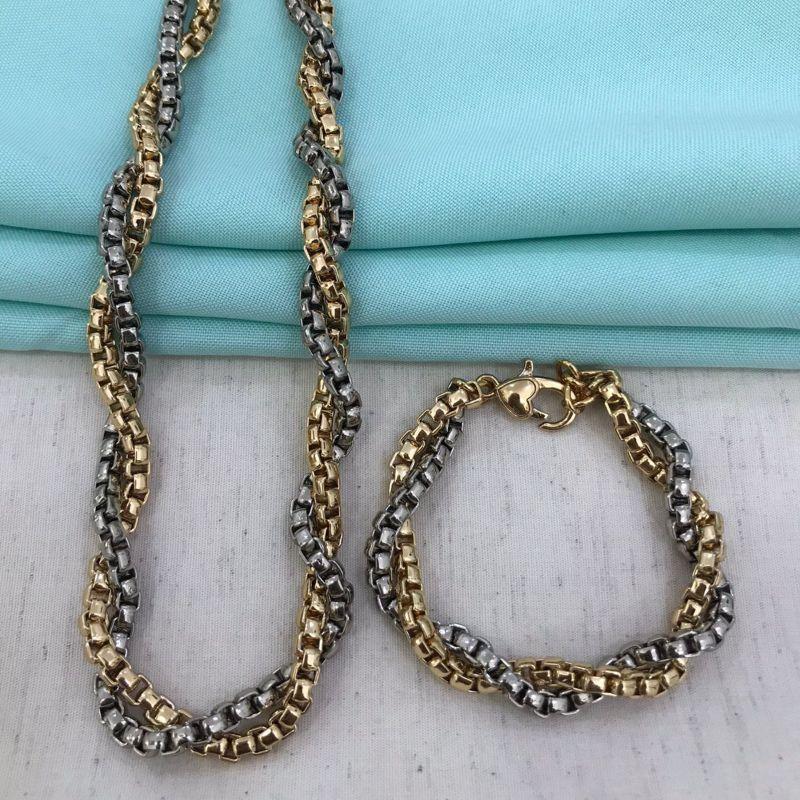 PULSEIRA ENTRELAÇADA BANHADO DUPLO