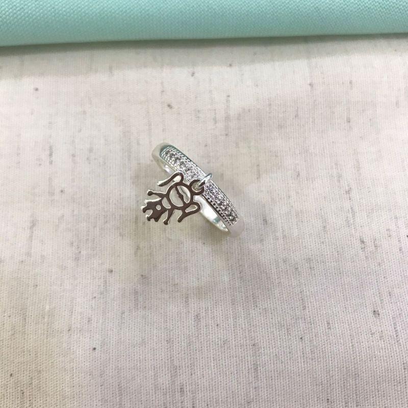 ANEL MENINA ZIRCÔNIA BANHADO A PRATA