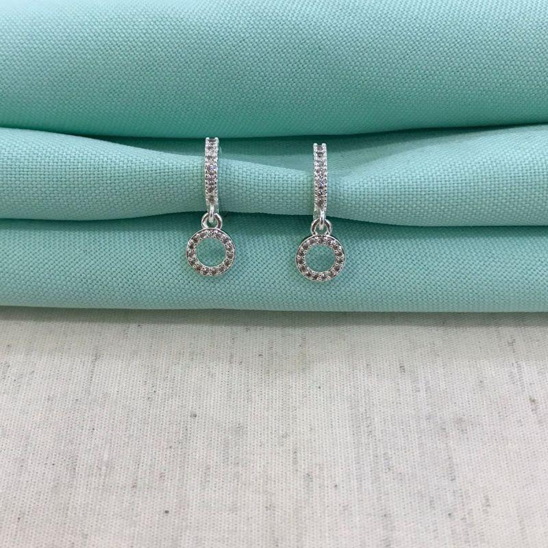 ARGOLA PING ZIRCÔNIA BANHADO A PRATA