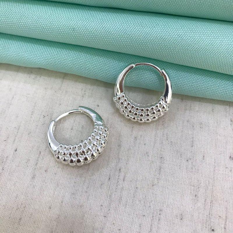 ARGOLA SPHERE TAM G BANHADO A PRATA