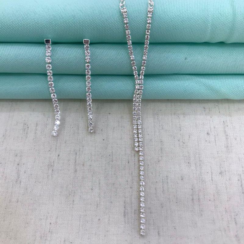 CHOKER GRAVATINHA RIVIERA EM ZIRCÔNIA BANHADO A PRATA