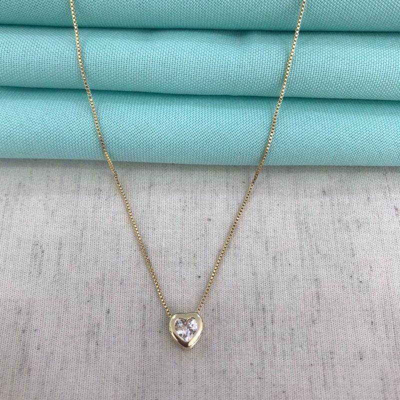 COLAR CLARITY BANHADO A OURO