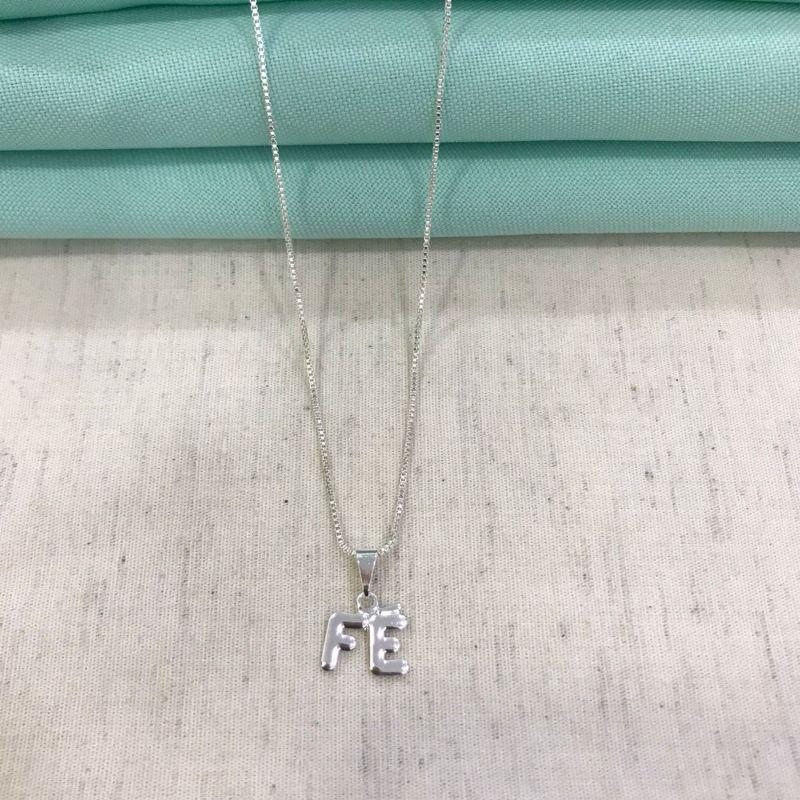 COLAR FÉ BANHADO A PRATA