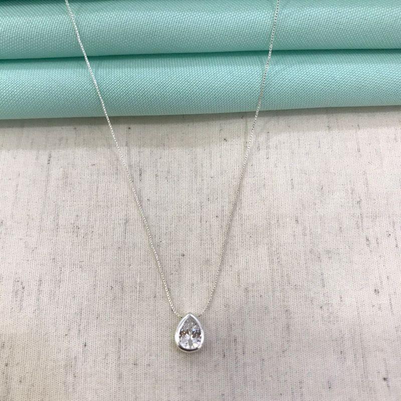 COLAR GOTA ZIRCÔNIA GLAMOUR BANHADO A PRATA