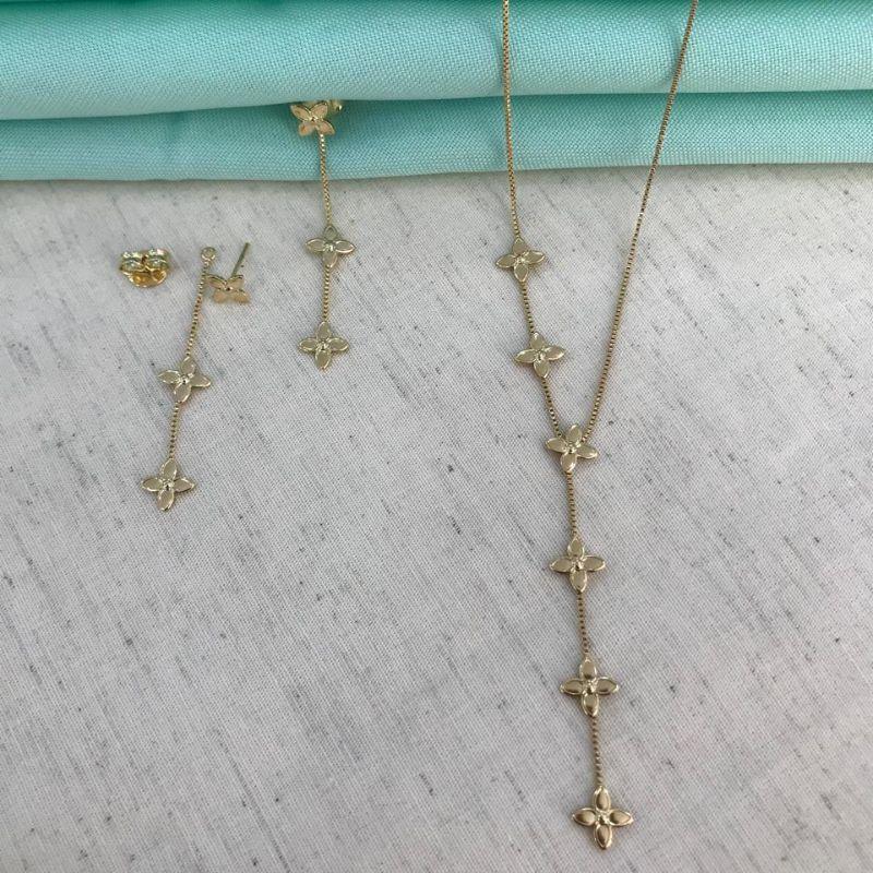 CONJUNTO SPRING BANHADO A OURO