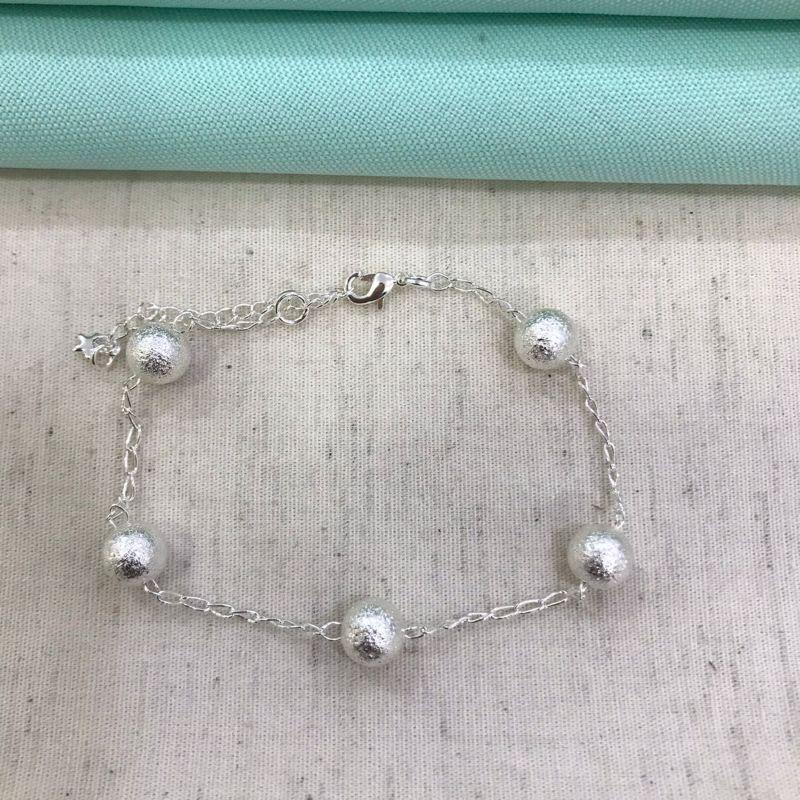 PULSEIRA ESFERA FOSCA BANHADO A PRATA