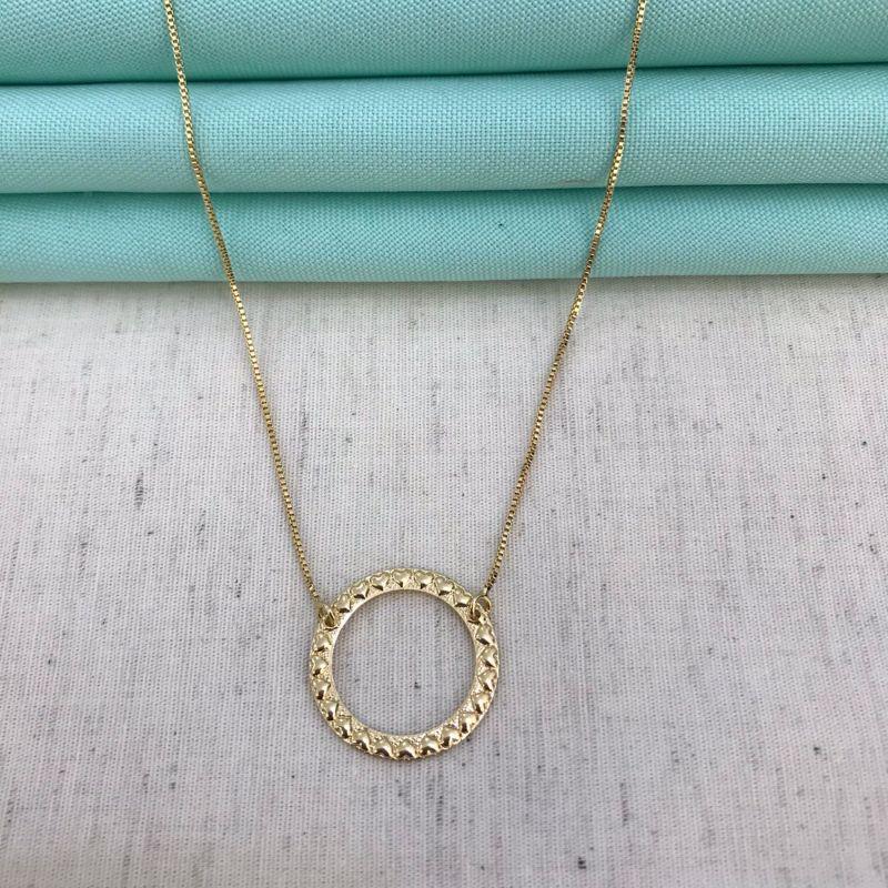 COLAR REDONDO AMOR BANHADO A OURO