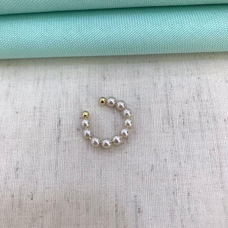 FAKE PIERCING PÉROLA BANHADO A OURO